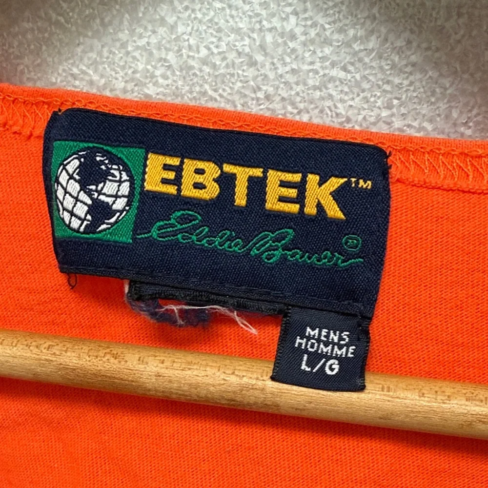 EBTEK by Eddie Bauer Orange‎ Athletic Workout Sleeveless Tank Top Size Large 90s